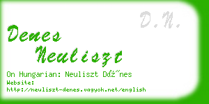 denes neuliszt business card